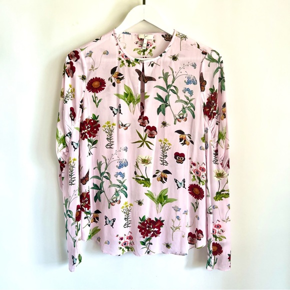 Joie Liseli Plush Botanical Pullover Blouse - Picture 4 of 15